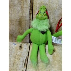 Grinch Who Stole Christmas Tree Ornament Dr Seuss 6" Wendy's Toy Holiday Plush